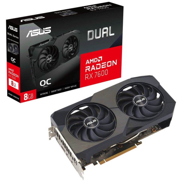 Видеокарта ASUS DUAL-RX7600-O8G-EVO (90YV0LD0-M0NA00)