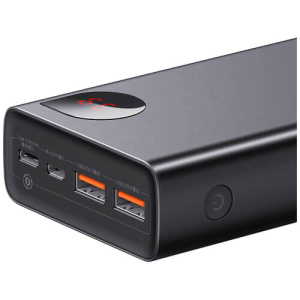 Внешний аккумулятор Baseus Adaman Metal Digital Display Quick Charge Power Bank 65W 20000mAh Black (PPIMDA-D01/PPADM-65S)