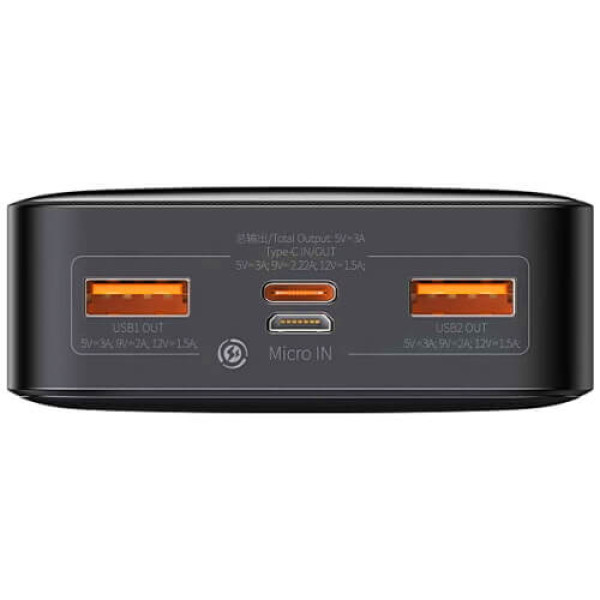 Внешний аккумулятор Baseus Bipow Digital Display Powerbank 20W Overseas Edition 20000mAh Black (PPBD050501)