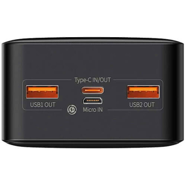 Внешний аккумулятор Baseus PowerBank Bipow Overseas 20W 30000mAh Black (PPBD050401)