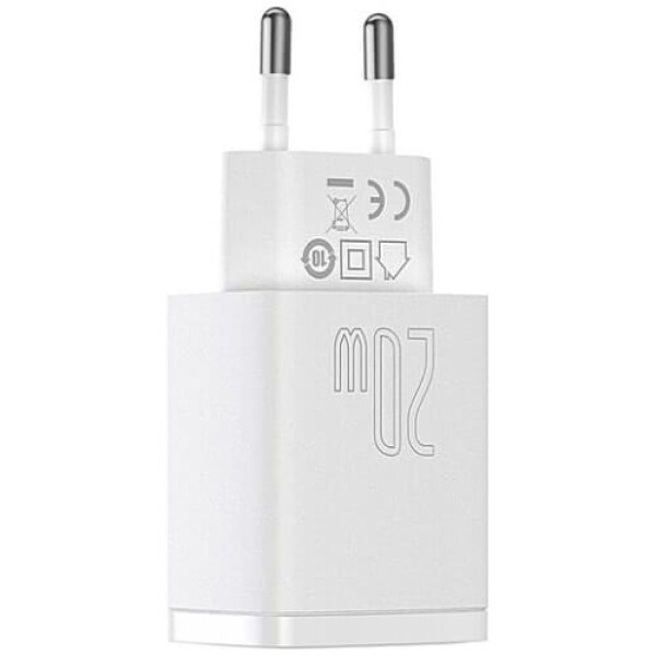 Сетевое зарядное устройство Baseus Compact Quick Charger U+C 20W White (CCXJ-B02)