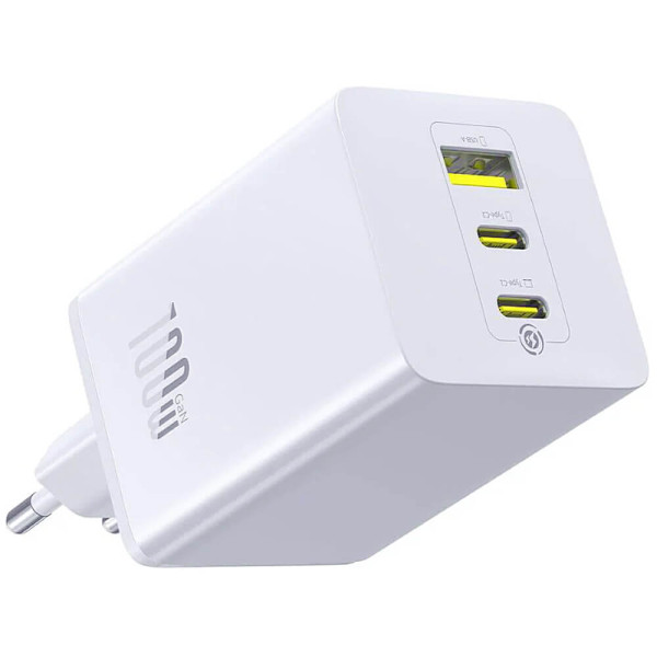 Сетевое зарядное устройство Baseus EnerFill FE11 Fast Charger (1×USB-A, 2×USB-C) 100W White (P10182102213-00)