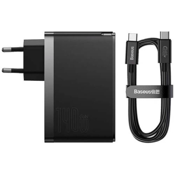 Сетевое зарядное устройство Baseus GaN5 Pro Fast Charger 140W Black with Type-C/Type-C (CCGP100201)