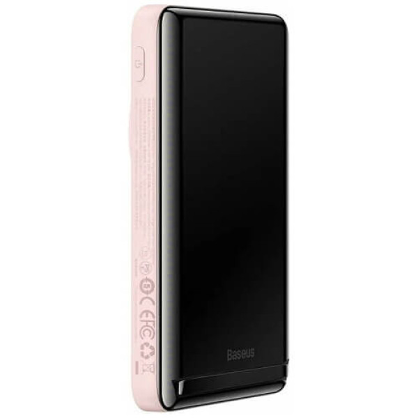 Внешний аккумулятор Baseus Magnetic Bracket Wireless 10000mAh 20W Pink (PPCX000204)