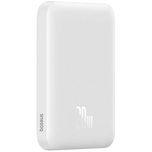 Внешний аккумулятор Baseus Magnetic Mini Air Wireless Fast Charge 6000mAh 20W с кабелем Stellar White (P10059002223-00)