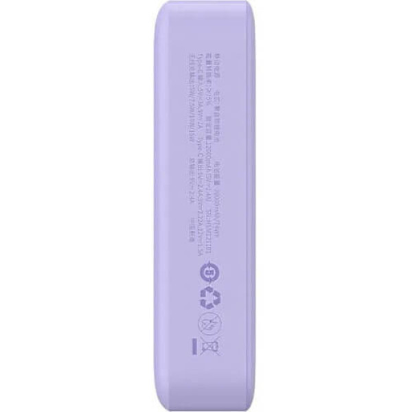 Внешний аккумулятор Baseus Magnetic Mini Wireless Fast Charge Power Bank 20000mAh 20W Purple (PPCX150005)