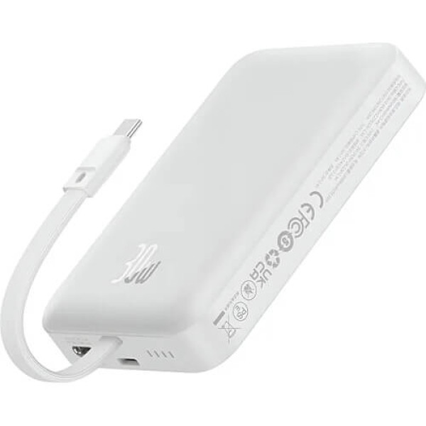 Внешний аккумулятор Baseus Magnetic Mini Wireless Fast Charge Type-C Edition 10000mAh 30W Stellar Whie (P1002210B223-00)