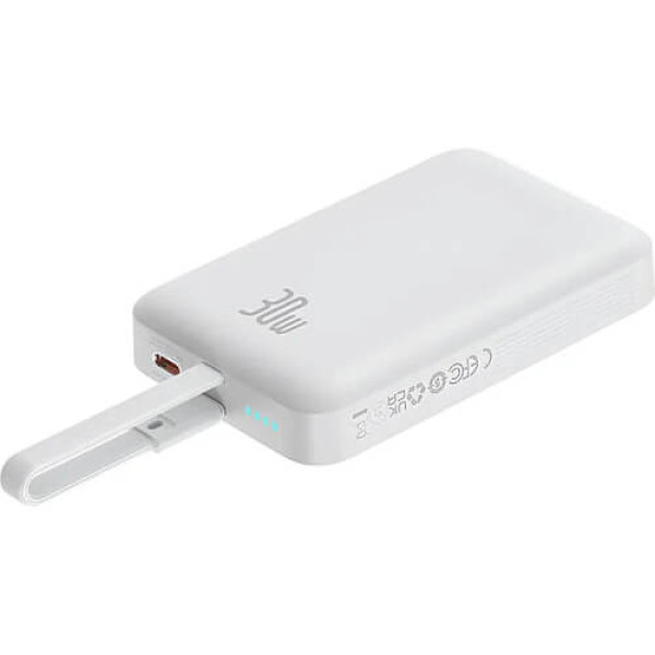 Внешний аккумулятор Baseus Magnetic Mini Wireless Fast Charge Type-C Edition 10000mAh 30W Stellar Whie (P1002210B223-00)