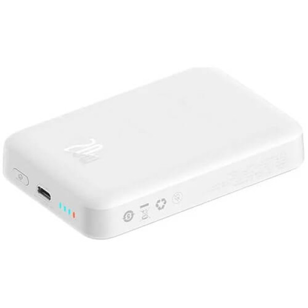 Внешний аккумулятор Baseus Magnetic Mini Wireless Fast Charge Overseas Edition 20W 10000 mAh White (PPCX070002)