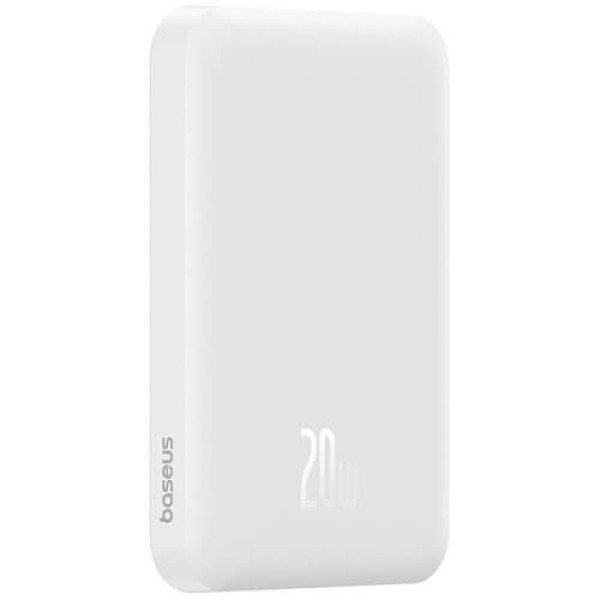 Внешний аккумулятор Baseus Magnetic Mini Wireless Fast Charge 5000mAh 20W с кабелем Stellar White (P10022107223-00)