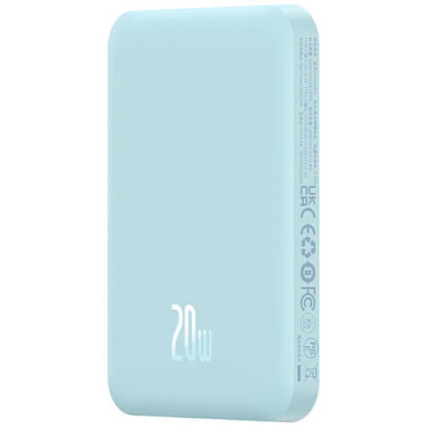 Внешний аккумулятор Baseus Magnetic Mini Wireless Fast Charge 5000mAh 20W с кабелем Galaxy Blue (P10022107313-00)