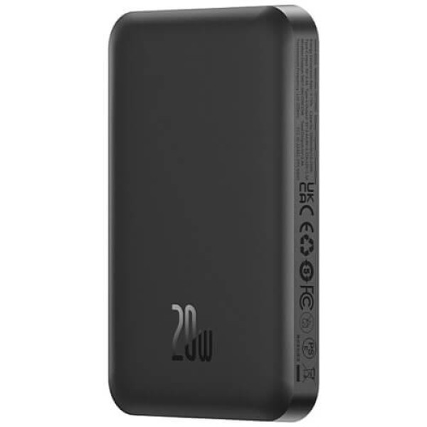 Внешний аккумулятор Baseus Magnetic Mini Wireless Fast Charge 5000mAh 20W с кабелем Cluster Black (P10022107113-00)