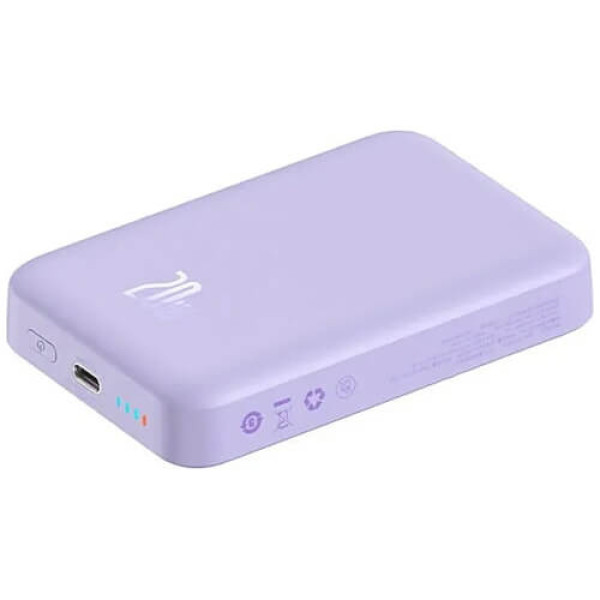 Внешний аккумулятор Baseus Magnetic Mini Wireless Fast Charge Power Bank 10000mAh 20W Purple (PPCX110105)