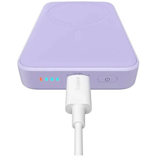 Внешний аккумулятор Baseus Magnetic Mini Wireless Fast Charge Power Bank 10000mAh 20W Purple (PPCX110105)
