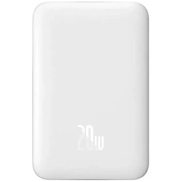 Внешний аккумулятор Baseus Magnetic Mini Wireless Fast Charge Overseas Edition 20W 10000 mAh White (PPCX070002)