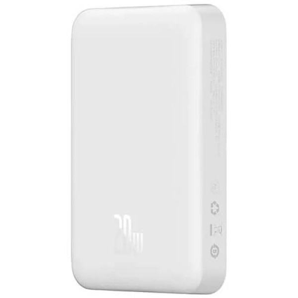 Внешний аккумулятор Baseus Magnetic Mini Wireless Fast Charge Overseas Edition 20W 10000 mAh White (PPCX070002)