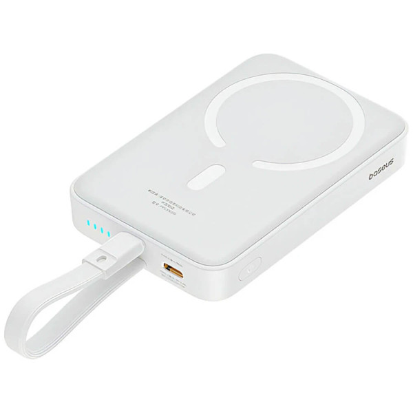 Дополнительный аккумулятор Baseus Magnetic Mini Wireless Fast Charge Power Bank 10000mAh 20W Stellar White (P10022109223-00)