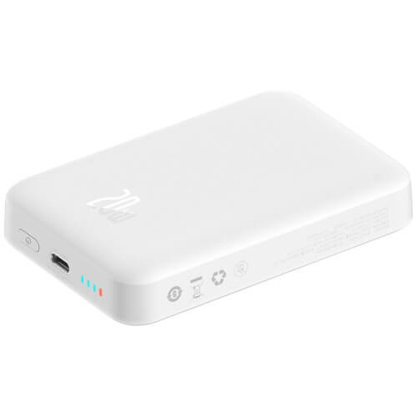 Внешний аккумулятор Baseus Magnetic Mini 10000mAh 20W White (PPCX030002)