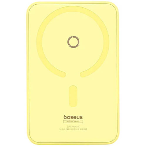 Внешний аккумулятор Baseus MagPro Magnetic Bracket Wireless Fast-Charging 5000mAh 20W с кабелем Lemon Yellow (P10064101Y23-00)