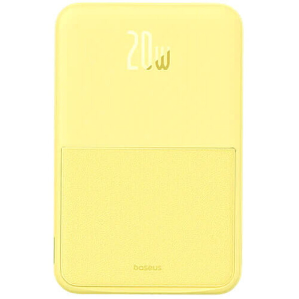 Внешний аккумулятор Baseus MagPro Magnetic Bracket Wireless Fast-Charging 5000mAh 20W с кабелем Lemon Yellow (P10064101Y23-00)