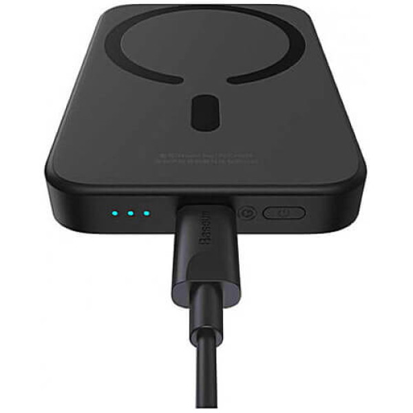 Внешний аккумулятор Baseus Power Bank 6000mAh Magnetic Wireless Quick Charge 20W Black (PPCX020001)