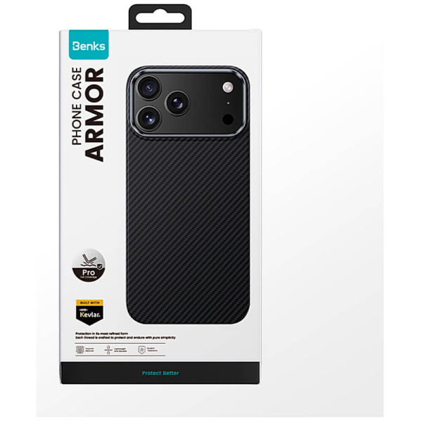Чехол Benks Armor Pro Kevlar Case (600D) for iPhone 17 Pro Max with MagSafe Black (6948005963163)
