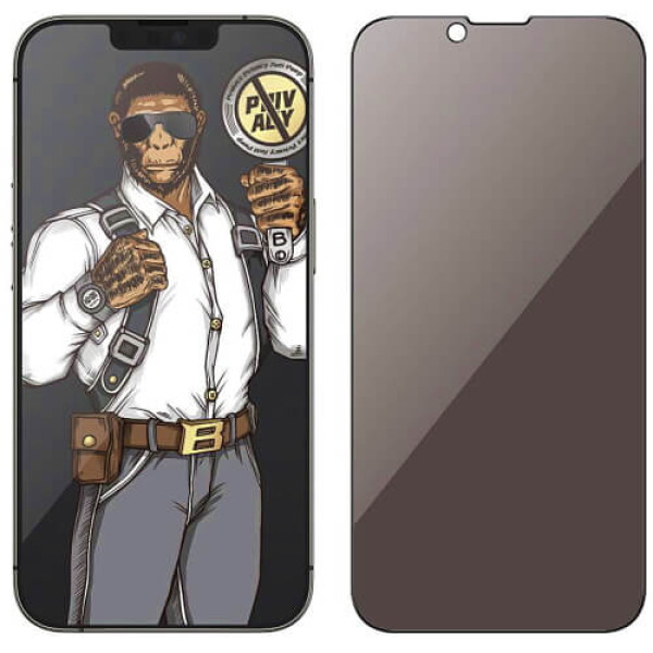 Защитное стекло Blueo Full Cover Anti-Peep Glass for iPhone 15 Pro Max (NPB15-15PM)