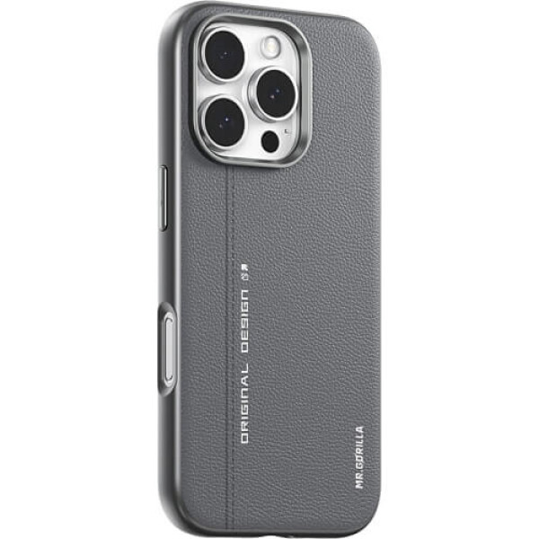 Чехол-накладка Blueo Leather Case for iPhone 16 Pro Max with MagSafe Grey (B52-I16PMGRY)