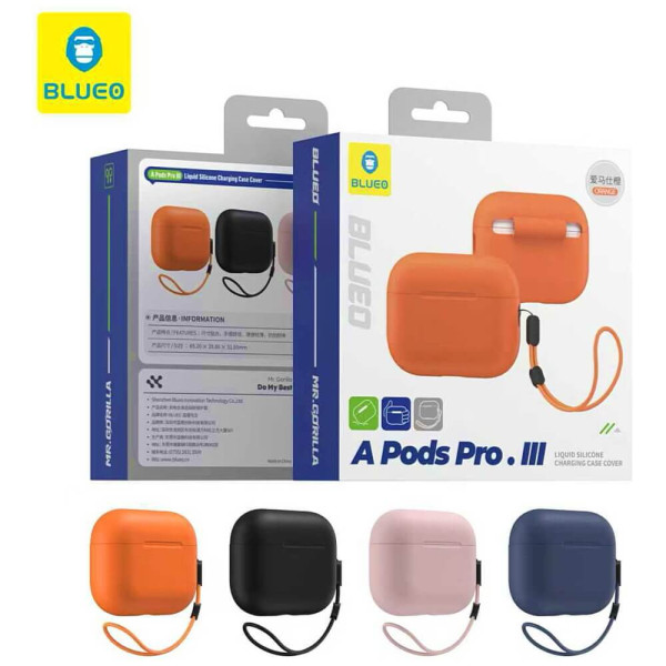 Чехол для наушников Blueo Liquid Silicone Case for AirPods Pro 3 Navy Blue (B50NBL)
