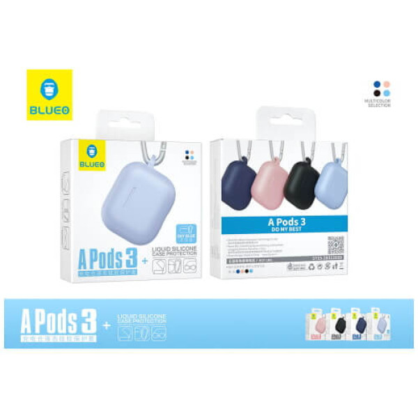 Чехол Blueo Liquid Silicone Case for Apple AirPods 3 with Carbine Pink
