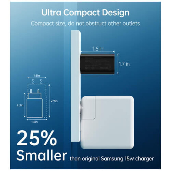 Сетевое зарядное устройство Choetech USB-C 25W PPS Charger Black (PD6003)