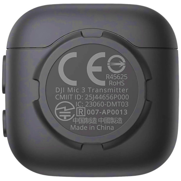 Передатчик радиосистемы DJI Mic 3 Transmitter Shadow Black (CP.RN.00000478.01)