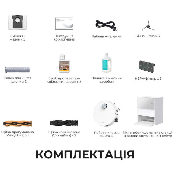 Робот-пылесос Dreame Aqua 10 Ultra Roller Complete White (RLH71DE-1-wh) ГАРАНТИЯ 12 мес.