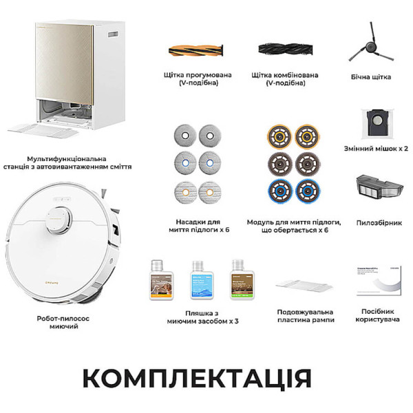 Робот-пылесос с влажной уборкой Dreame Matrix 10 Pro White (RLM61HE-Wh)