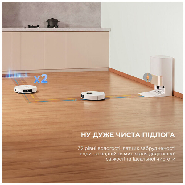 Робот-пылесос с влажной уборкой Dreame X40 Ultra Complete White ГАРАНТИЯ 12 мес.