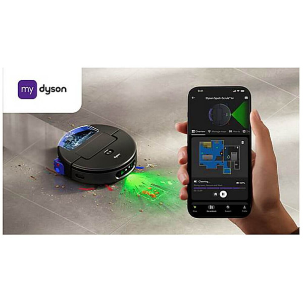 Робот-пылесос для влажной и сухой уборки Dyson Spot+Scrub Ai (586183-01)