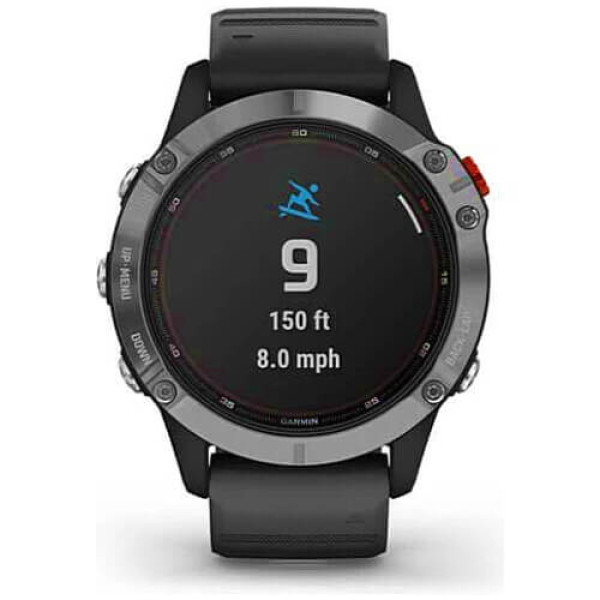 Смарт-часы Garmin Fenix 6 Solar Silver with Black Band (010-02410-00) ГАРАНТИЯ 12 мес.