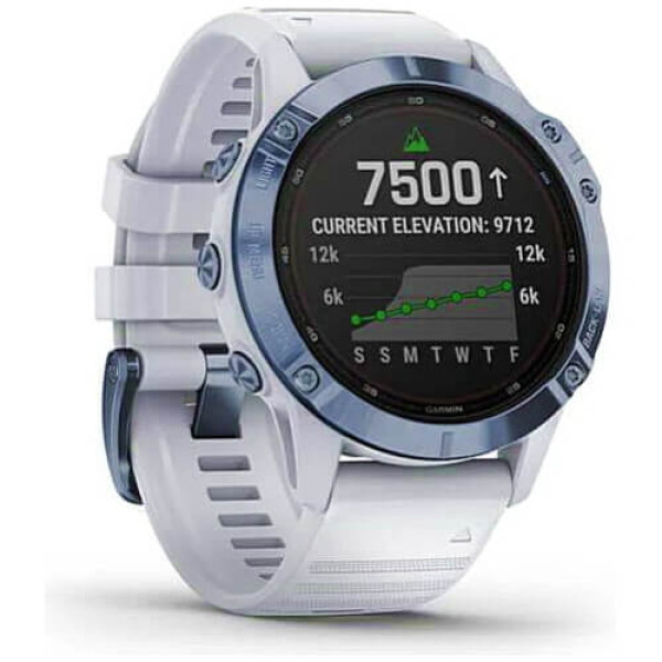 Смарт-часы Garmin Fenix 6 Pro Solar Edition Mineral Blue with Whitestone Band (010-02410-19) ГАРАНТИЯ 12 мес.