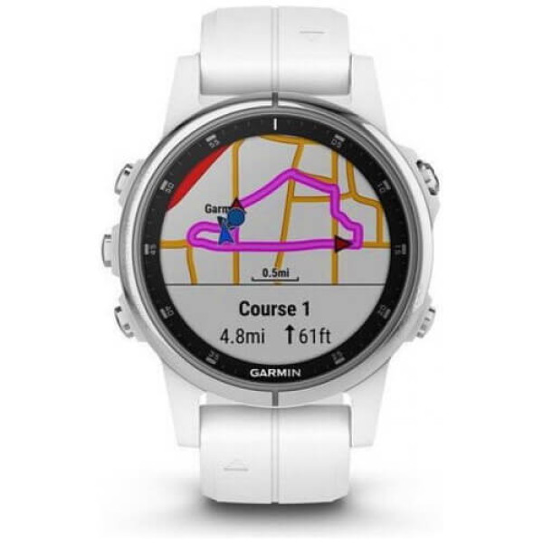 Смарт-часы Garmin Fenix 5S Plus Sapphire White with Carrera White Band (010-01987-01) ГАРАНТИЯ 12 мес.