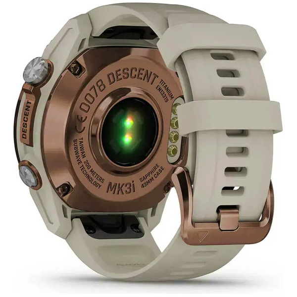 Смарт-часы Garmin Descent Mk3i 43 mm Bronze PVD Titanium with French Gray Silicone Band (010-02753-13/14) ГАРАНТИЯ 3 мес.