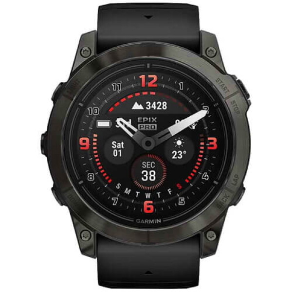Смарт-часы Garmin Epix Pro Gen 2 Sapphire 47mm Carbon Gray DLC Titanium with Black Band (010-02803-10/11) ГАРАНТИЯ 3 мес.