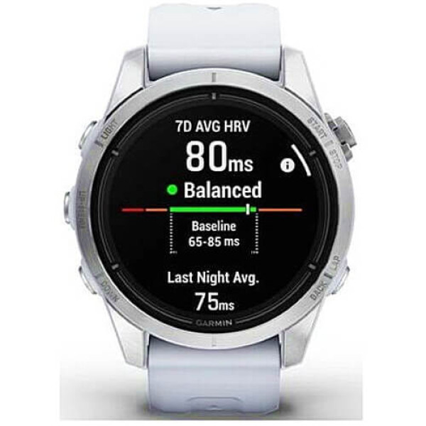 Смарт-часы Garmin Epix Pro Gen 2 42mm Silver w. Whitestone Band (010-02802-00/01) ГАРАНТИЯ 3 мес.