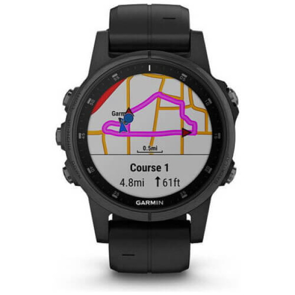 Смарт-часы Garmin Fenix 5S Plus Sapphire Black with Black Band (010-01987-03/010-01987-02) ГАРАНТИЯ 12 мес.