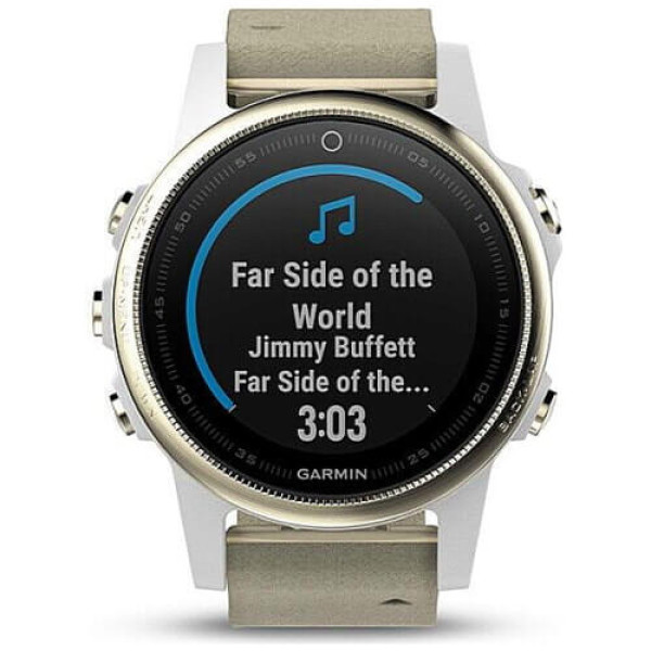 Смарт-часы Garmin Fenix 5S Sapphire Champagne with Suede Band (010-01685-13) ГАРАНТИЯ 12 мес.