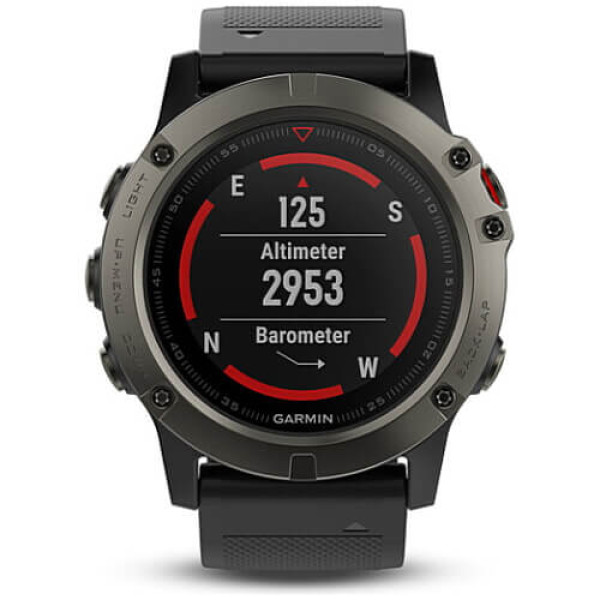Смарт-часы Garmin Fenix 5x Slate Gray Sapphire With Black Band (010-01733-00) ГАРАНТИЯ 3 мес.