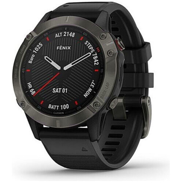 Смарт-часы Garmin Fenix 6 Carbon Gray DLC with Black Band (010-02158-11) ГАРАНТИЯ 12 мес.
