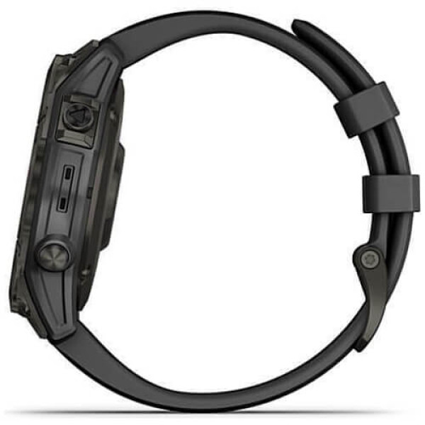 Смарт-часы Garmin Fenix 7 Sapphire Solar Carbon Gray DLC Titanium with Black Band (010-02540-20/21) ГАРАНТИЯ 3 мес.