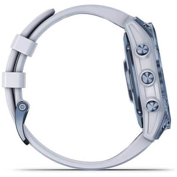 Смарт-часы Garmin Fenix 7 Sapphire Solar Mineral Blue DLC Titanium with Whitestone Band (010-02540-24/25) ГАРАНТИЯ 3 мес.