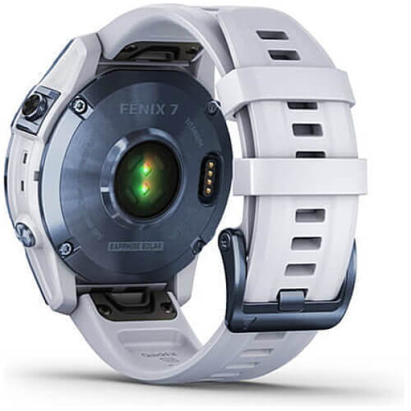 Смарт-часы Garmin Fenix 7 Sapphire Solar Mineral Blue DLC Titanium with Whitestone Band (010-02540-24/25) ГАРАНТИЯ 3 мес.