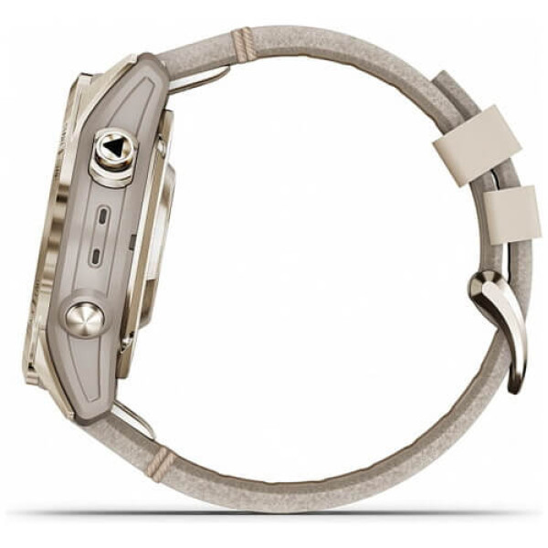 Смарт-часы Garmin Fenix 7S Pro Sapphire Solar Soft Gold with Limestone L. Band (010-02776-30) ГАРАНТИЯ 12 мес.